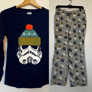 2/$30 Star Wars Storm Trooper cotton pajama set long sleeve/ pants SZ S
